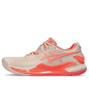 NEW Asics Women's Gel-Resolution 9 Tennis Shoes (Pearl Pink/Sun Coral)